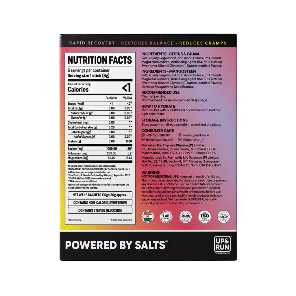 UP&RUN Advance | Variety Pack | 6 sachets