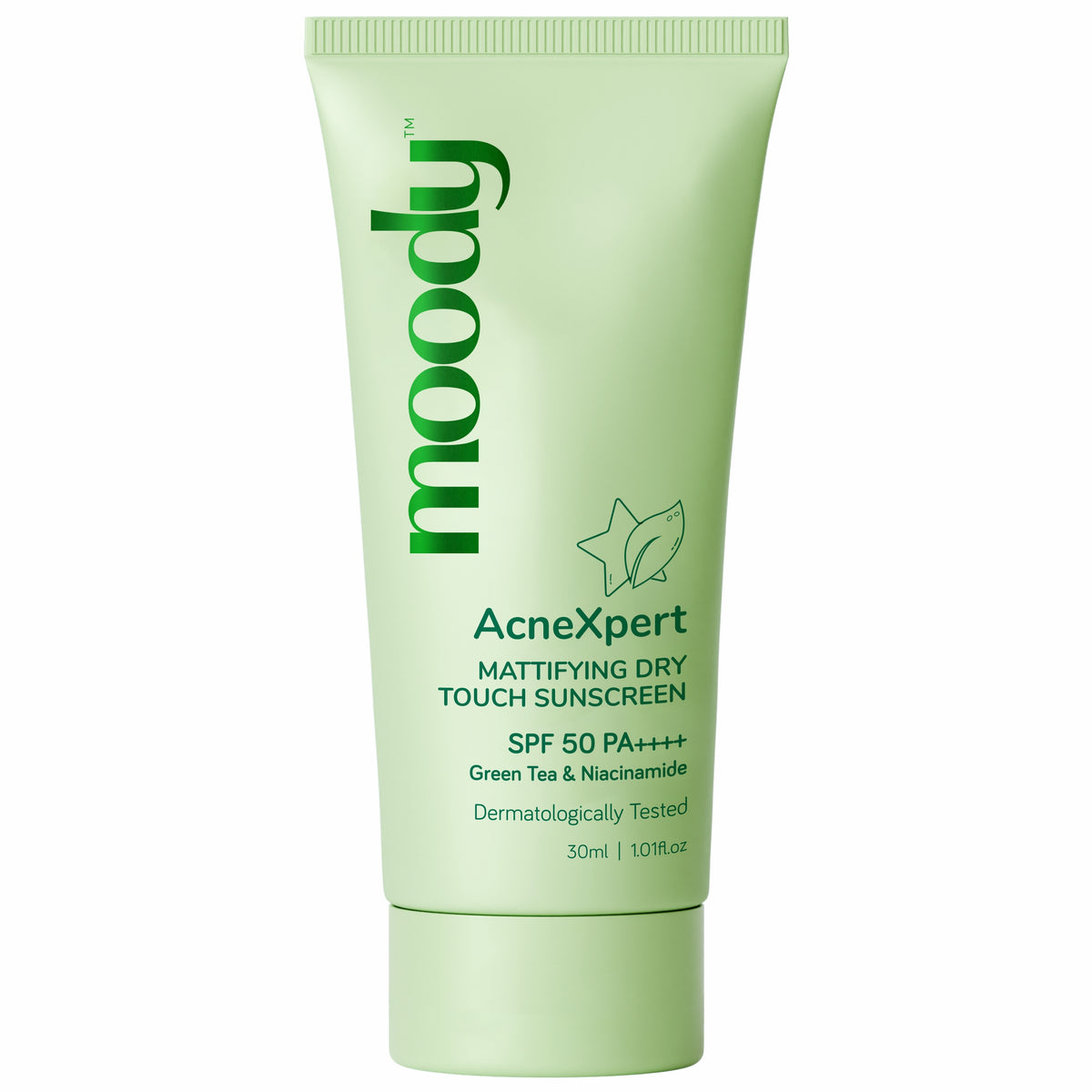 Moody AcneXpert Mattifying SPF 50 PA ++++ Niacinamide for Oil & Acne Control 30 ml | Pack of 1