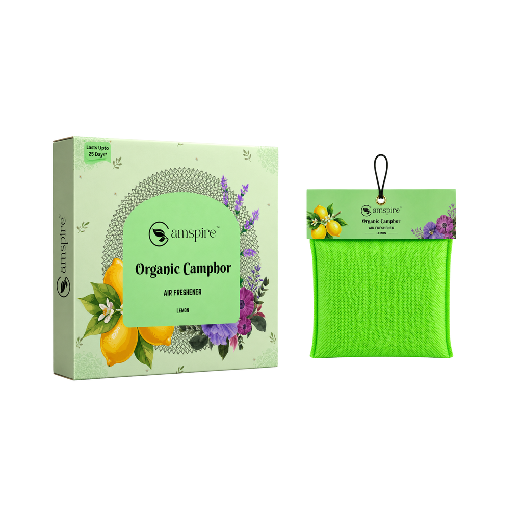 Camspire Camphor Air Freshener-Lemon | Air Freshener | Car Freshener |Home & Personal Spaces Last Up to 25 Day*