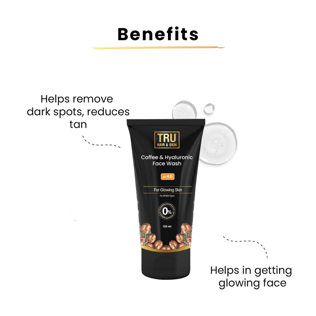 Coffee & Hyaluronic Acid Face Wash | Hydrates & Plumps Your Skin-100ml | CRED |