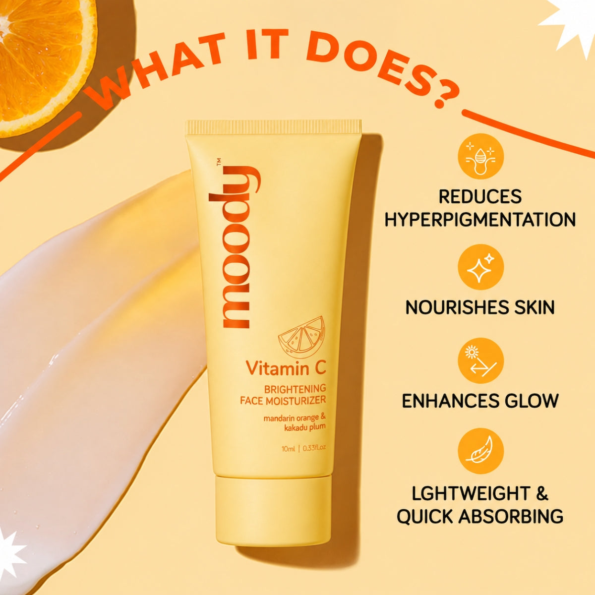 Moody Vitamin C Brightening Face Moisturizer 10ml | Pack of 2