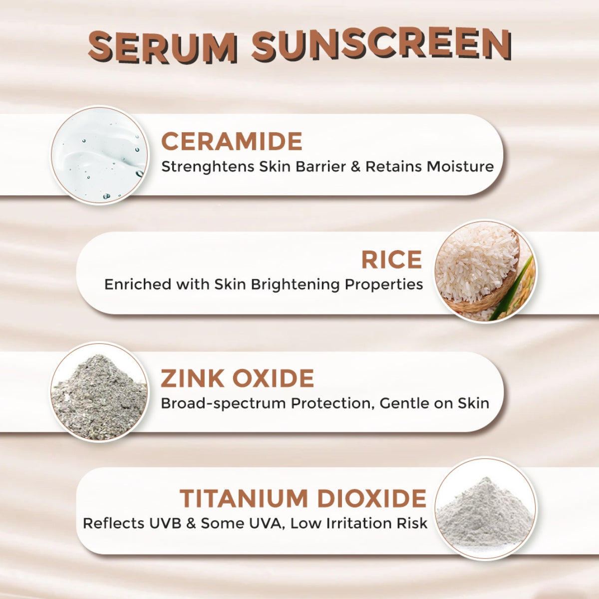Moody SensiSoothe SPF 50 PA++++ Mineral Sunscreen with Ceramides & Rice 30ml | Pack of 1