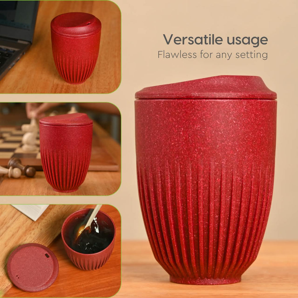 Eha Earth-Friendly Retro Coffee Mug Made with Rice Husk | 350 ml | Pack of 2