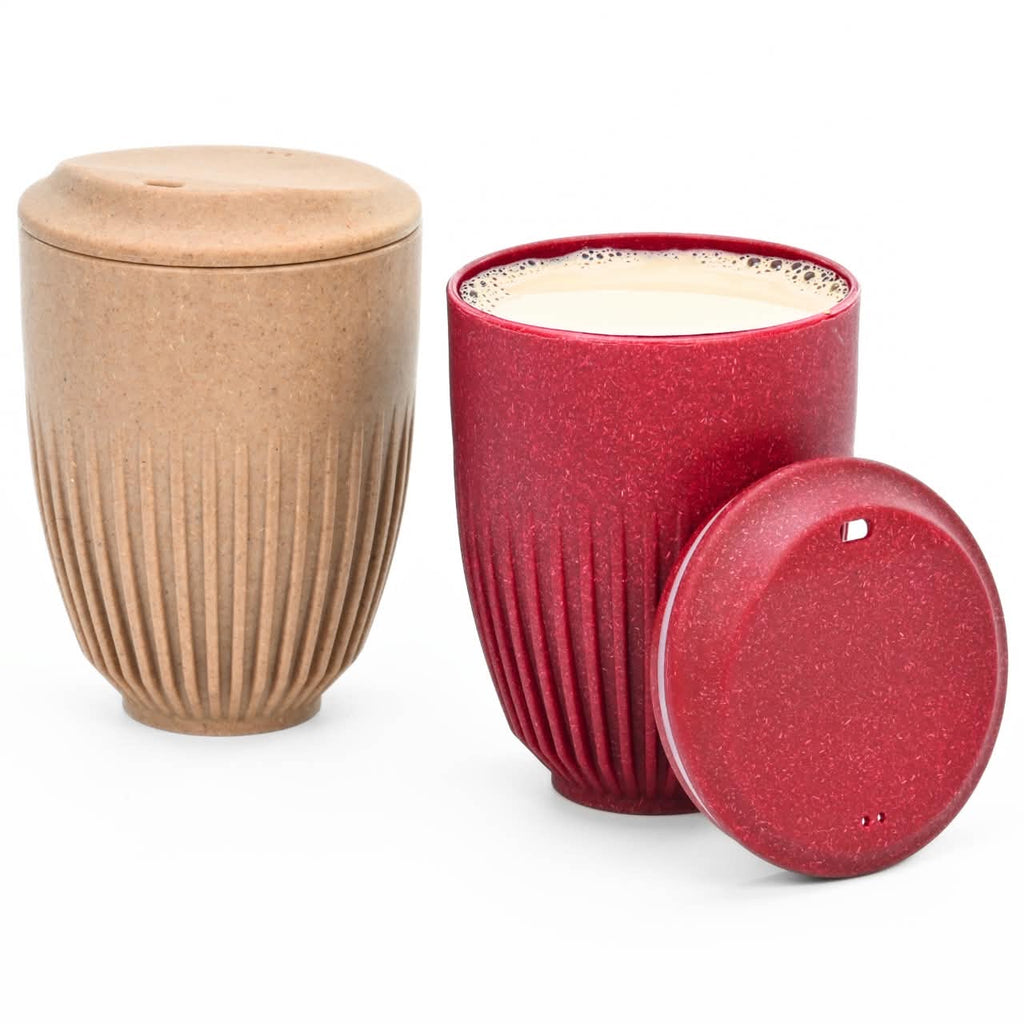 Eha Earth-Friendly Retro Coffee Mug Made with Rice Husk | 350 ml | Pack of 2