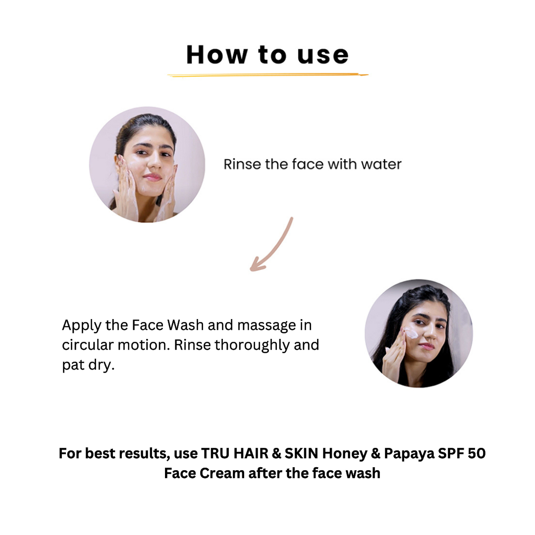 Vitamin C & Turmeric Face Wash | Gives Glowing Skin & Reduces Dark Spots-50ml | Deal