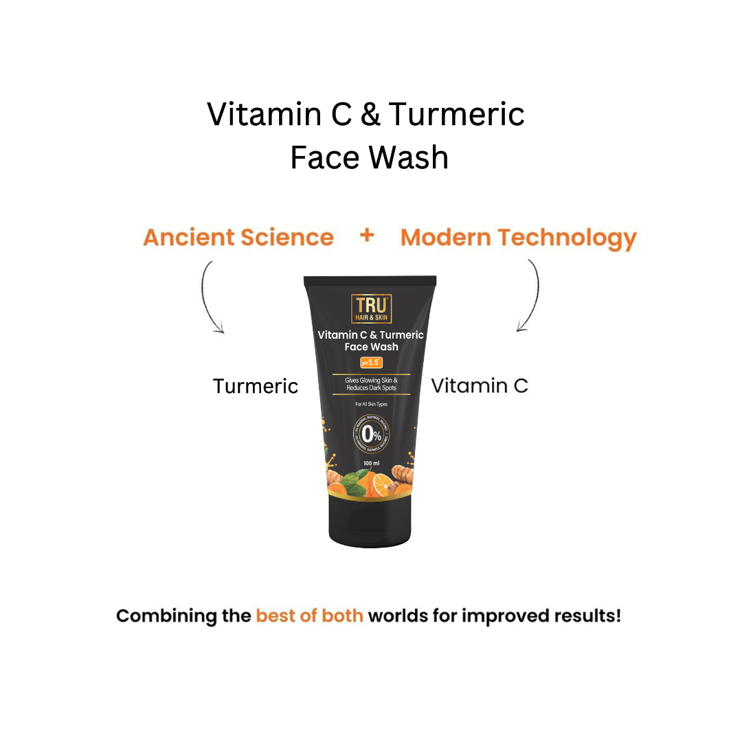 Vitamin C & Turmeric Face Wash | Gives Glowing Skin & Reduces Dark Spots-50ml | Deal