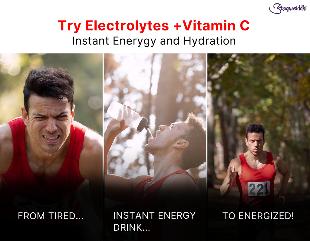 Electrolytes with Vitamin C for Instant Energy and Hydration, Lime & Lemon Drink, 10 Effervescent Tablets