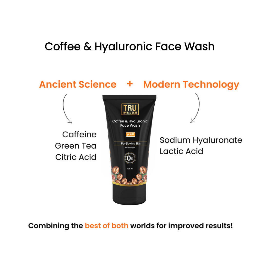 Coffee & Hyaluronic Acid Face Wash | Hydrates & Plumps Your Skin-100ml | CRED |