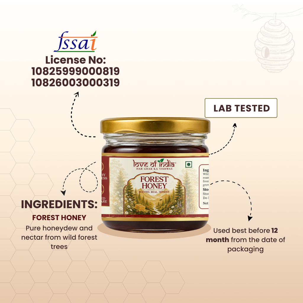 Forest Honey (Raw, Unfiltered, Unprocessed & Non-Pasteurised) 400gm