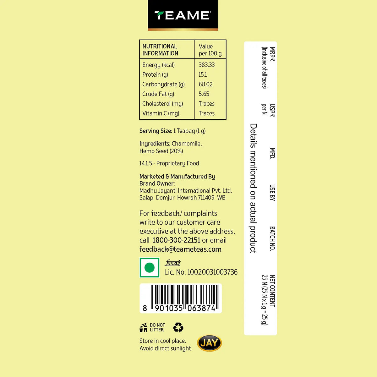 Hemp Chamomile
