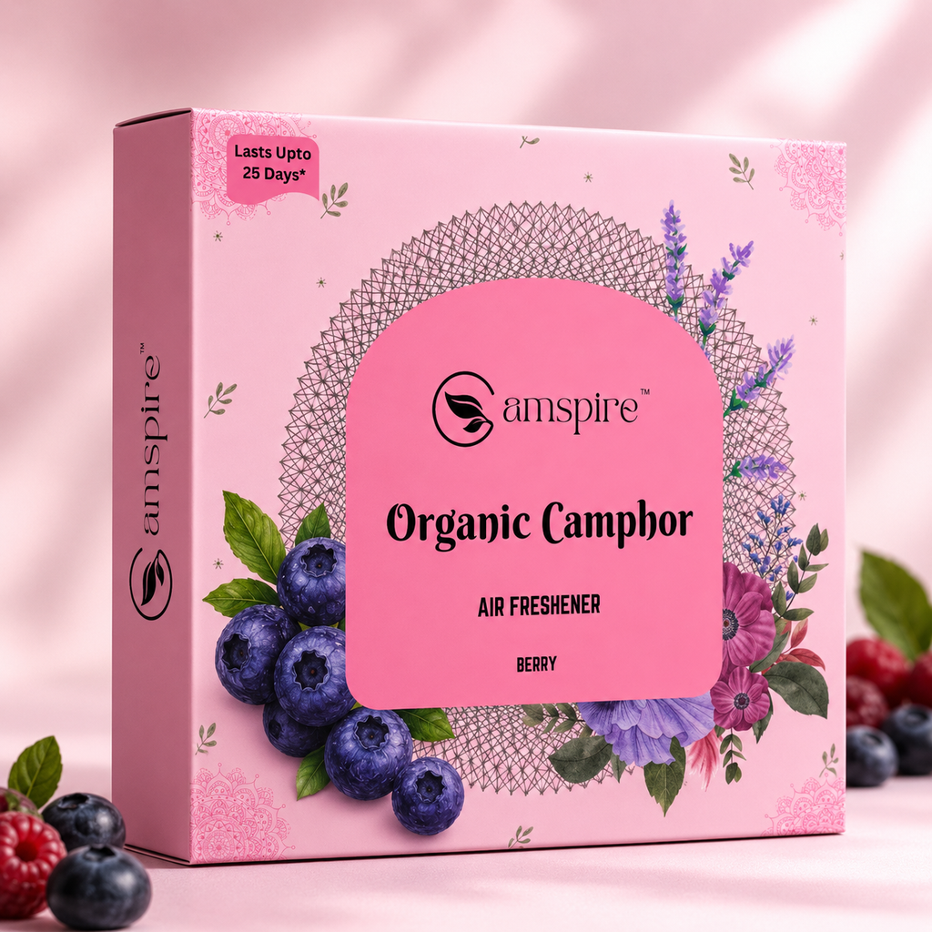 Camspire Camphor Air Freshener-Berry | Air Freshener | Car Freshener |Home & Personal Spaces Last Up to 25 Day*
