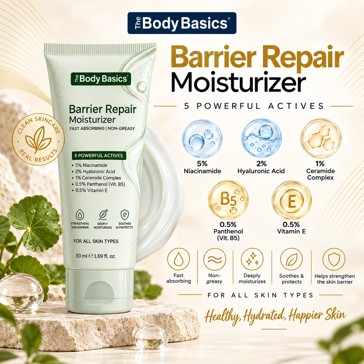 Daily Face & Body Care Kit | Hydrating Cleanser, Barrier Moisturizer & Vitamin C Body Wash