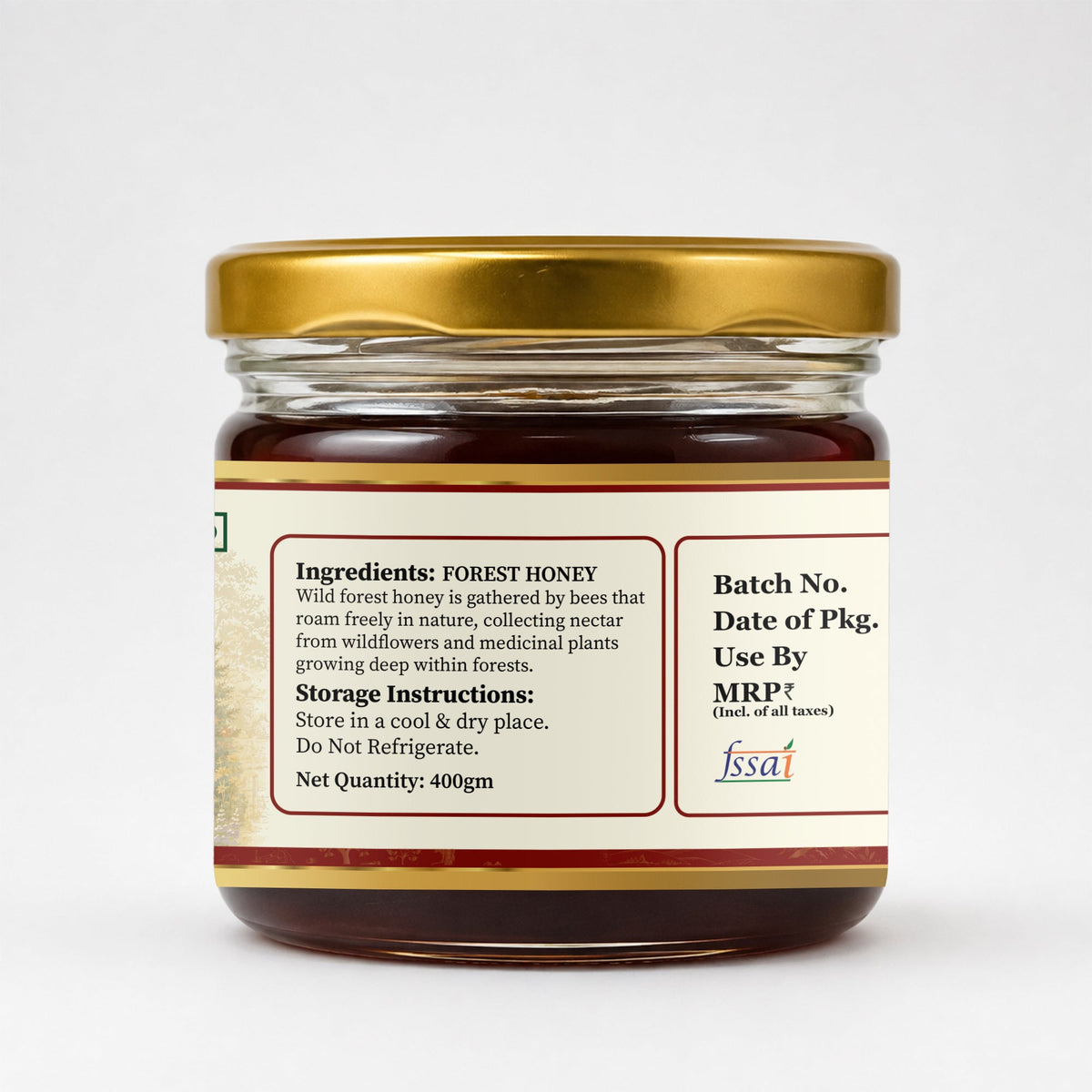 Forest Honey (Raw, Unfiltered, Unprocessed & Non-Pasteurised) 400gm