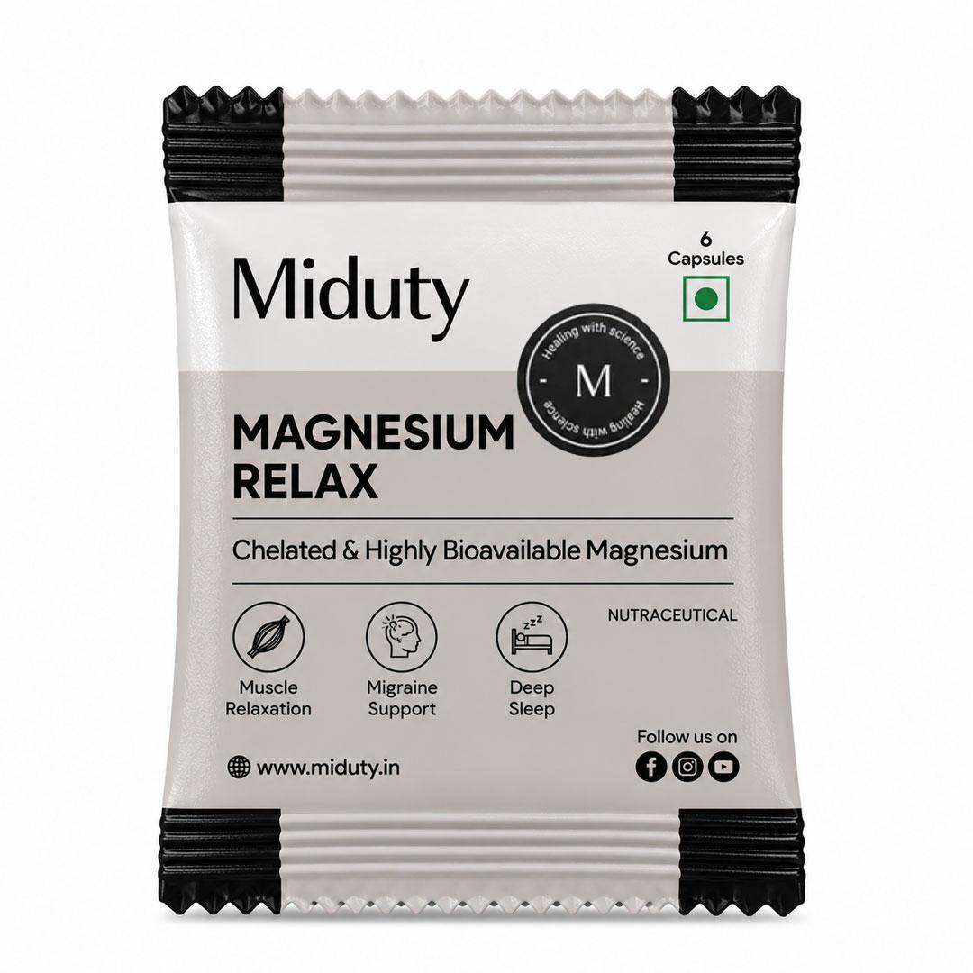 Miduty Magnesium Relax | 12 Capsules Sample Pack