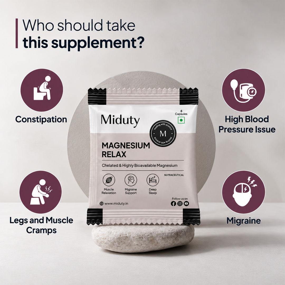 Miduty Magnesium Relax | 12 Capsules Sample Pack