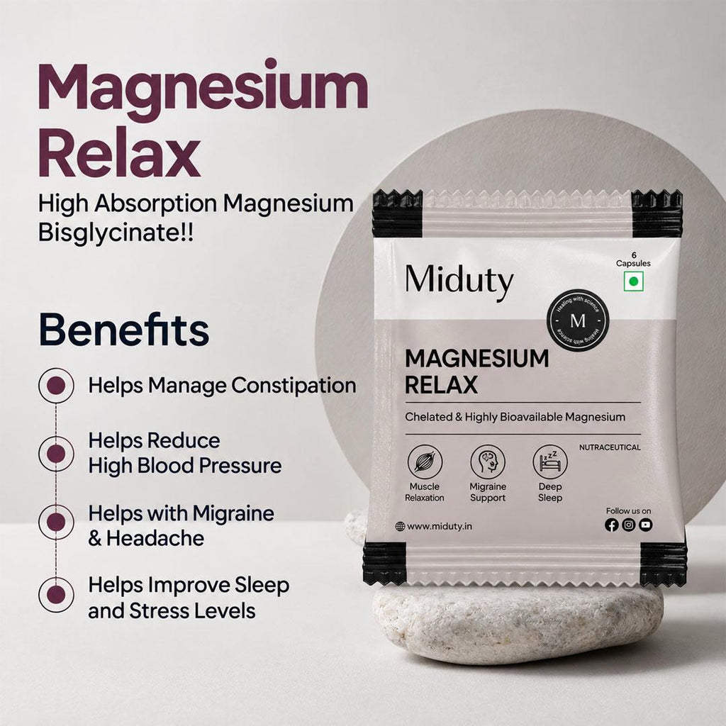Miduty Magnesium Relax | 12 Capsules Sample Pack