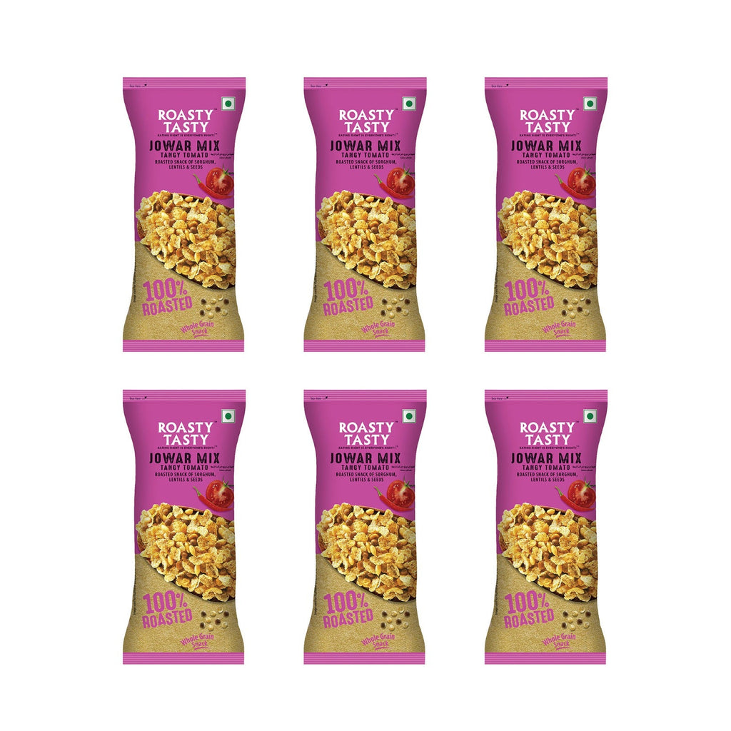 Roasty Tasty Jowar Mix Millet Namkeen Pack of 6 150g