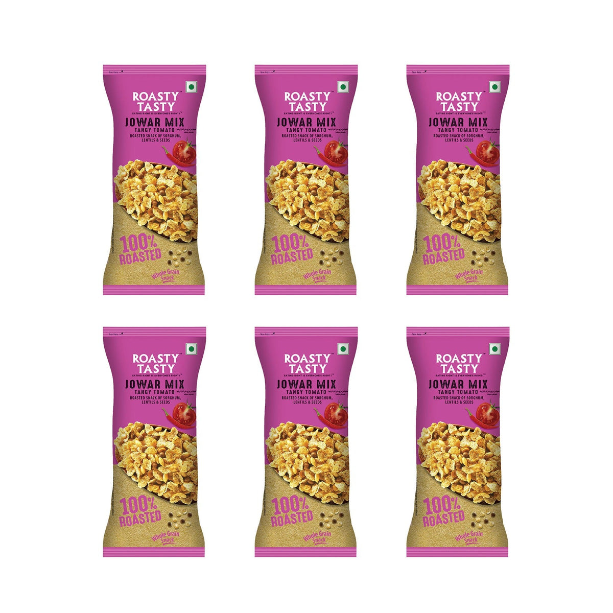 Roasty Tasty Jowar Mix Millet Namkeen Pack of 6 150g