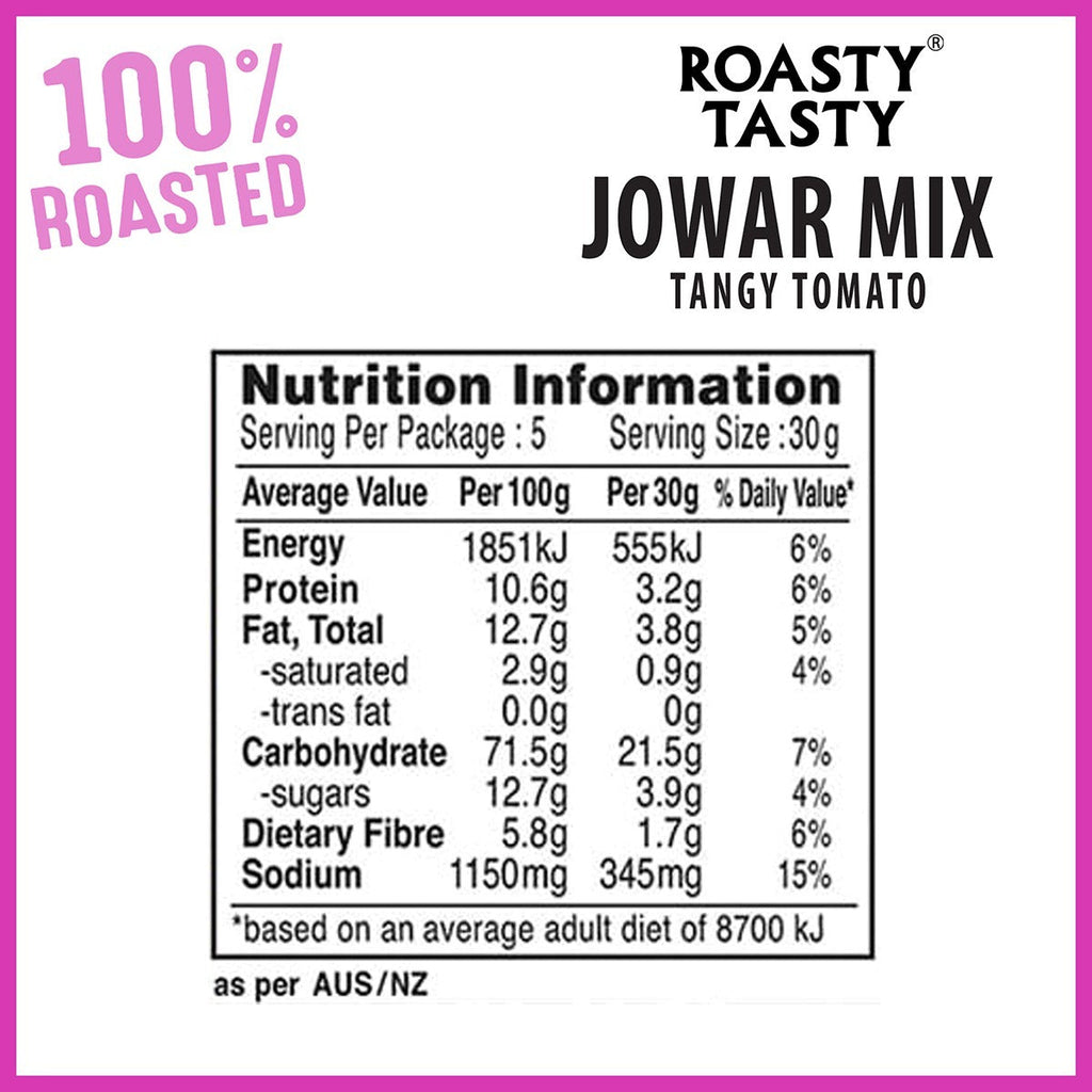 Roasty Tasty Jowar Mix Millet Namkeen Pack of 6 150g