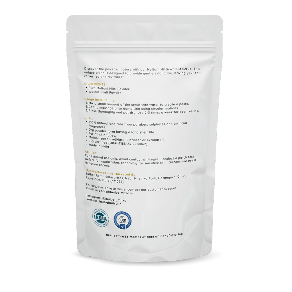 Herbal Mitra Multani Mitti Walnut De-Tan Scrub