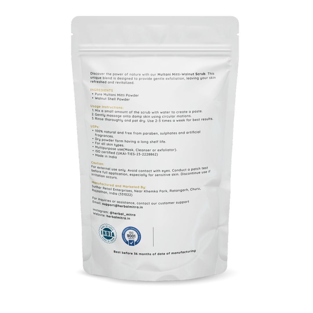 Herbal Mitra Multani Mitti Walnut De-Tan Scrub