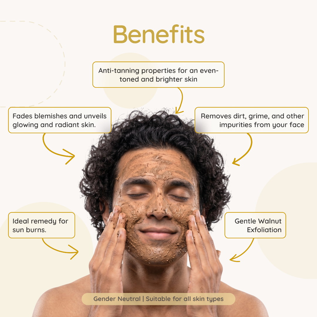 Herbal Mitra Multani Mitti Walnut De-Tan Scrub