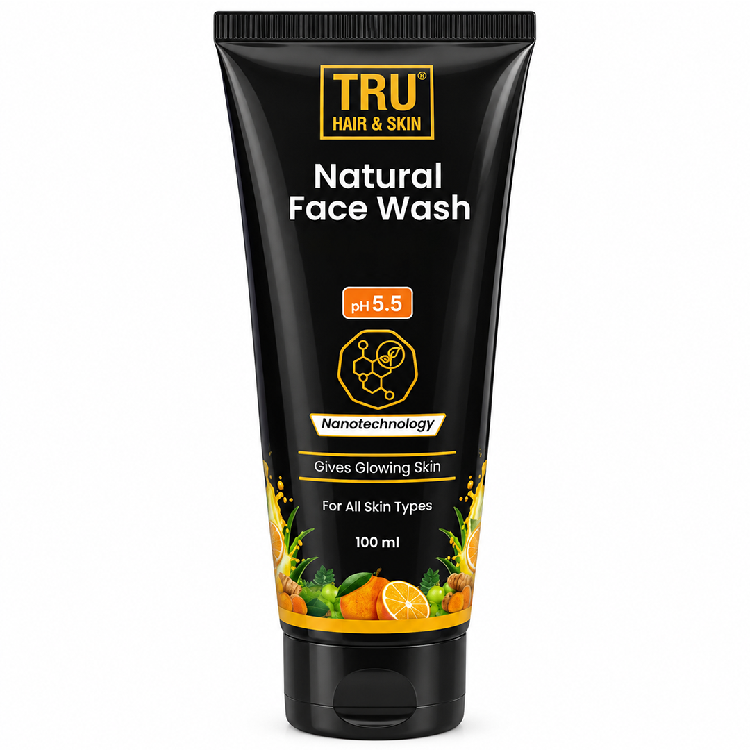 Tru Hair & Skin Natural Face Wash | Gives Glowing Skin & Reduces Dark Spots-100ml