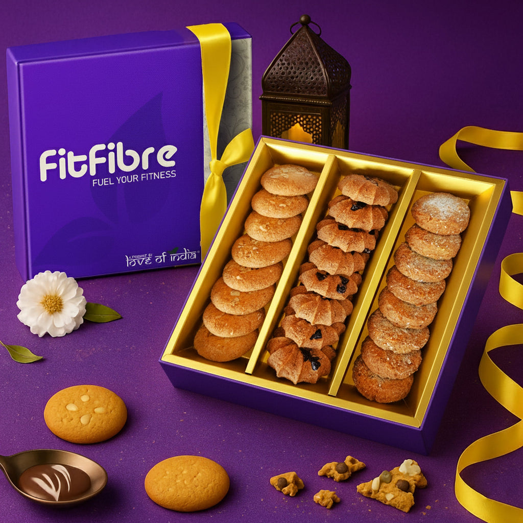 Cookie Gift Box – Oats, Coconut & Choco Chip Cookies (8 Pcs Each)